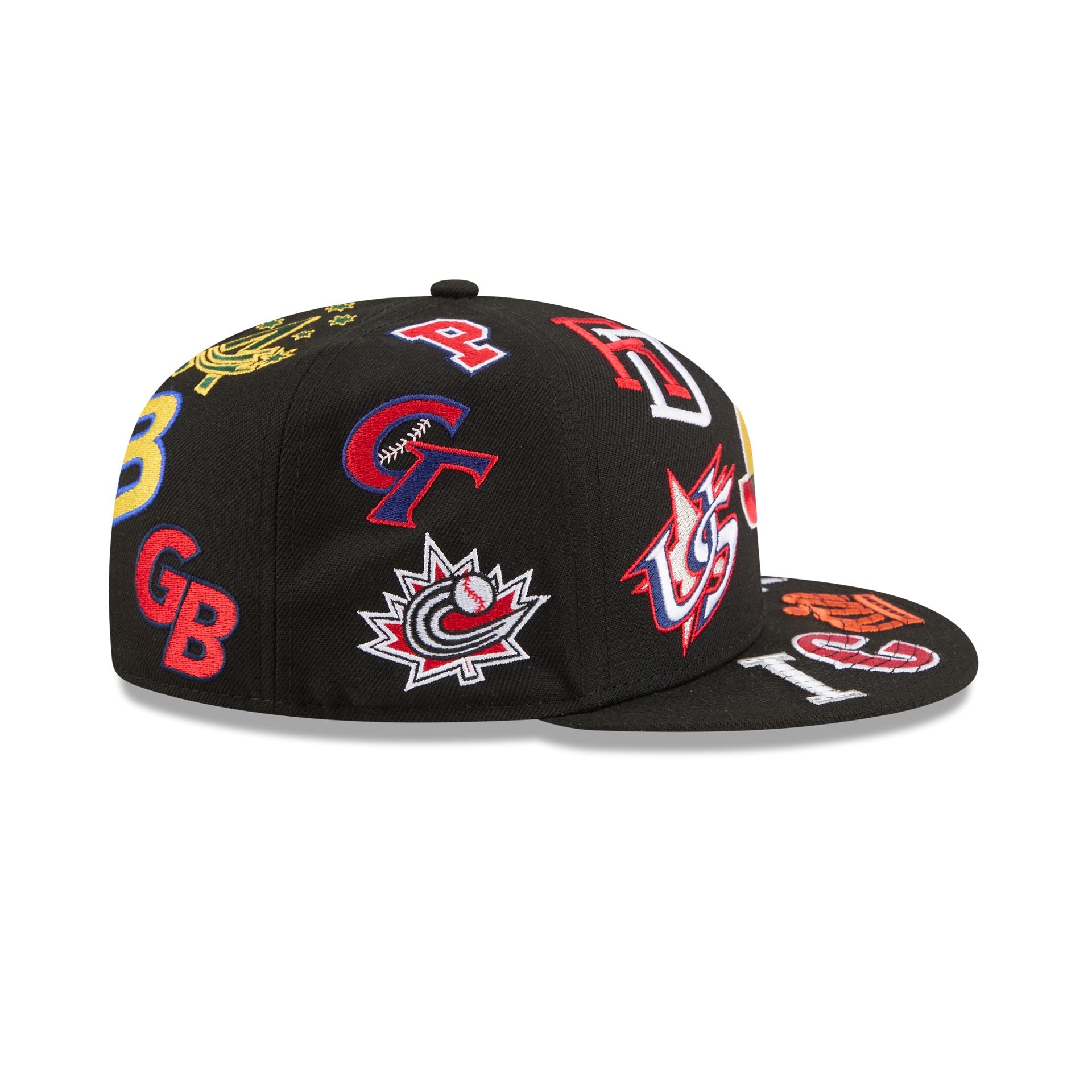 World Baseball Classic All Over Logo Black 59FIFTY Fitted Hat