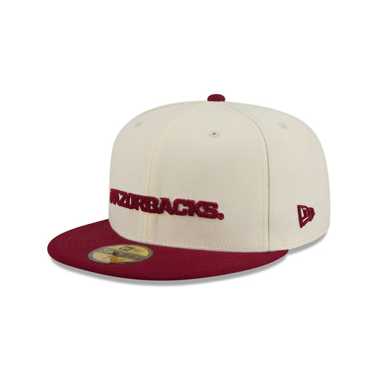 Arkansas Razorbacks Two Tone Stitch 59FIFTY Fitted Hat - New Era Cap