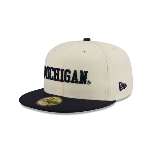 Michigan Wolverines Two Tone Stitch 59FIFTY Fitted Hat - New Era Cap