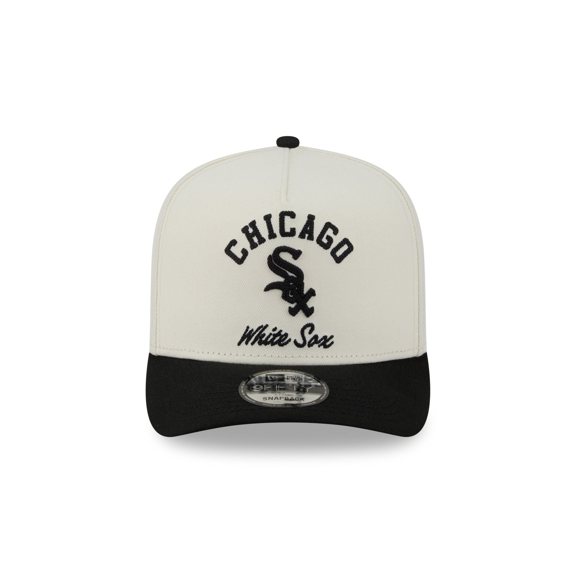 Chicago White Sox Arched Chrome White 9FIFTY A-Frame Snapback Hat