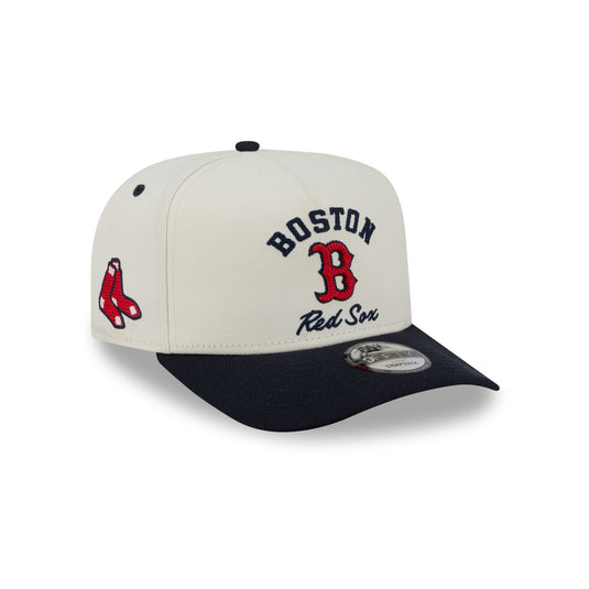 Boston Red Sox Arched Chrome White 9FIFTY A-Frame Snapback Hat - New Era Cap
