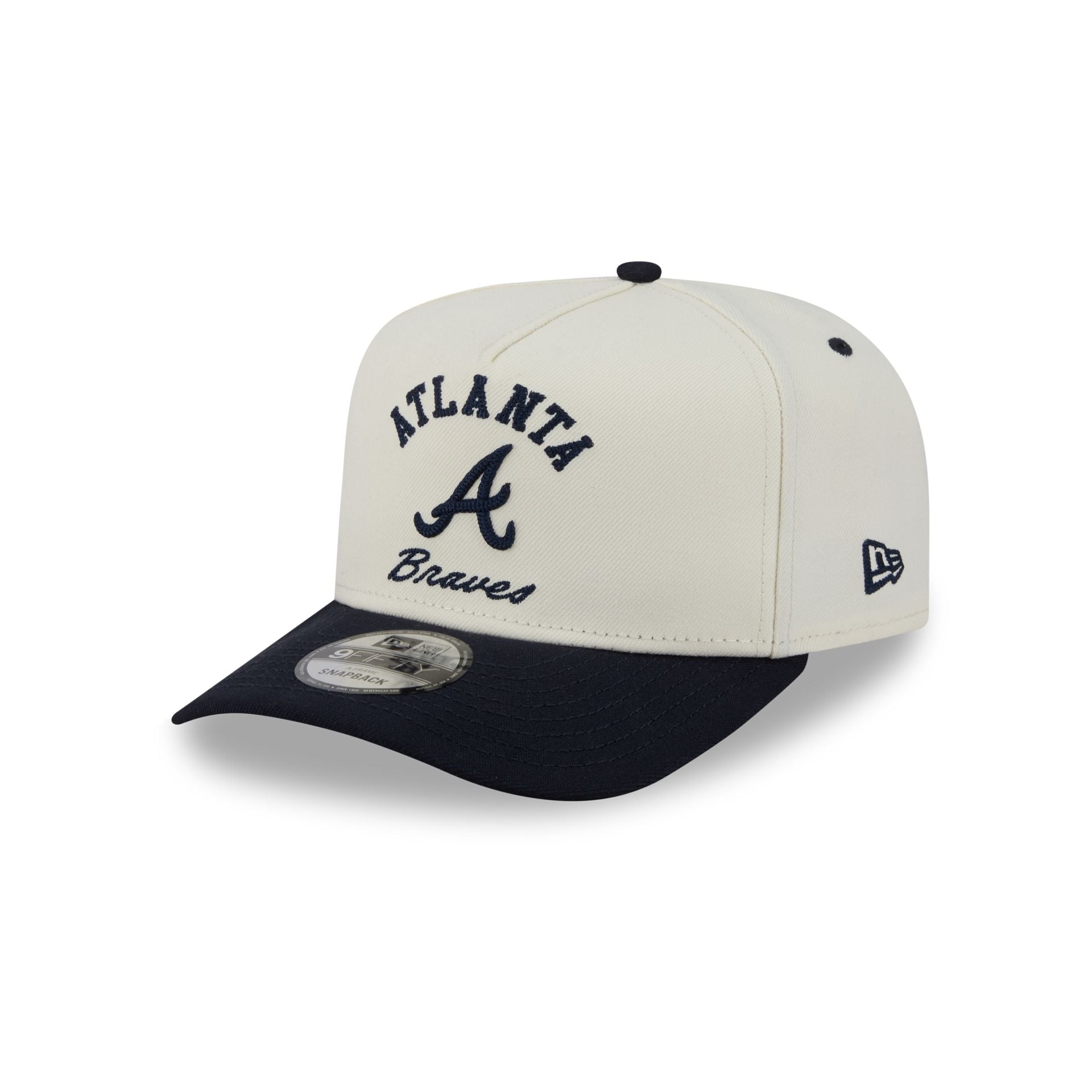 Atlanta Braves Arched Chrome White 9FIFTY A-Frame Snapback Hat