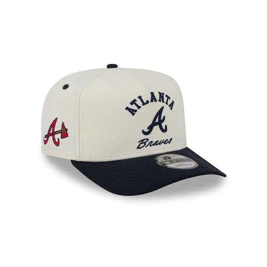 Atlanta Braves Arched Chrome White 9FIFTY A-Frame Snapback Hat - New Era Cap