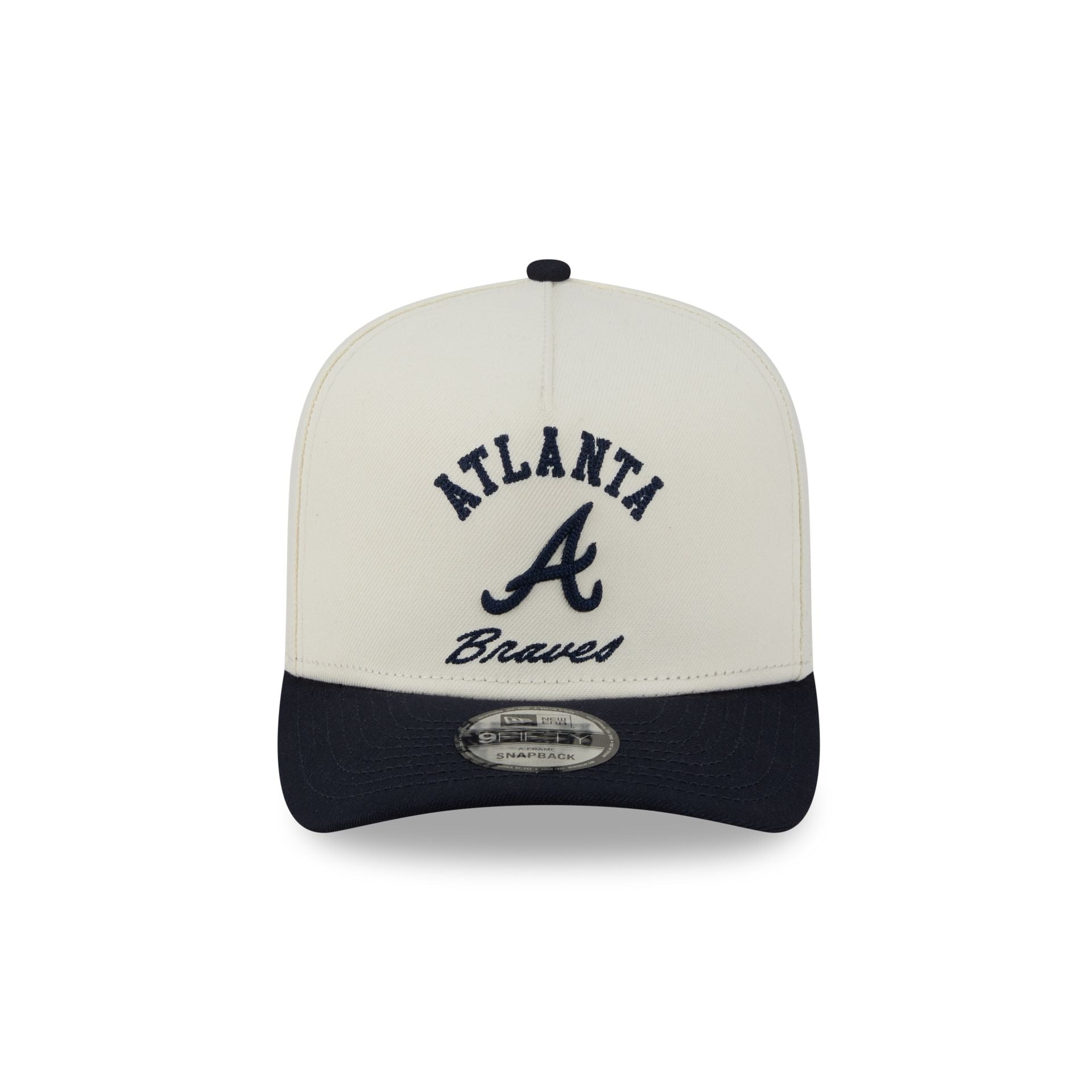 Atlanta Braves Arched Chrome White 9FIFTY A-Frame Snapback Hat