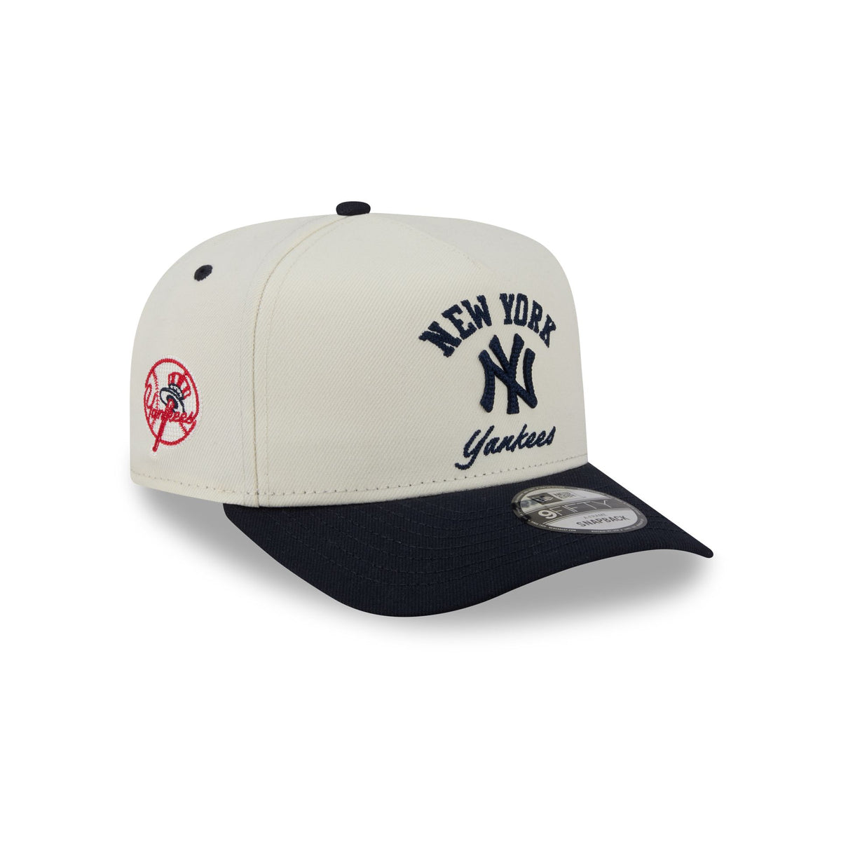 New York Yankees Arched Chrome White 9FIFTY A-Frame Snapback Hat