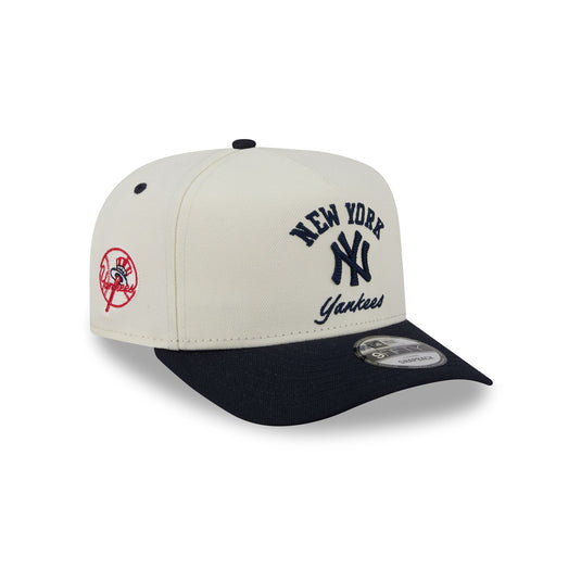 New York Yankees Arched Chrome White 9FIFTY A-Frame Snapback Hat - New Era Cap
