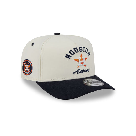 Houston Astros Arched Chrome White 9FIFTY A-Frame Snapback Hat - New Era Cap