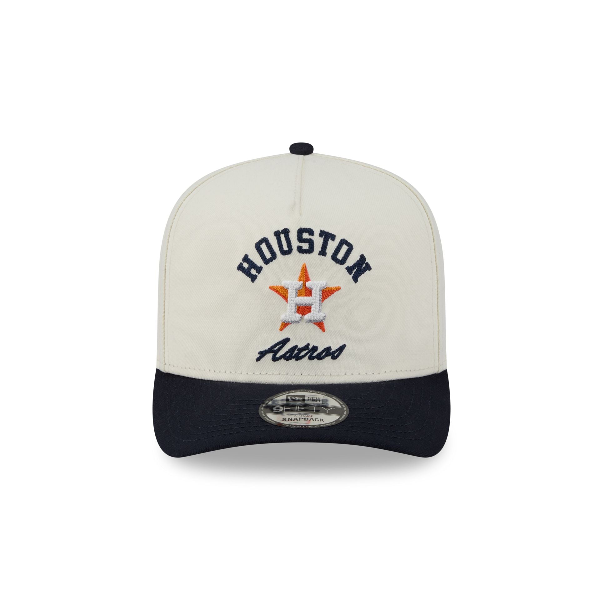 Houston Astros Arched Chrome White 9FIFTY A-Frame Snapback Hat