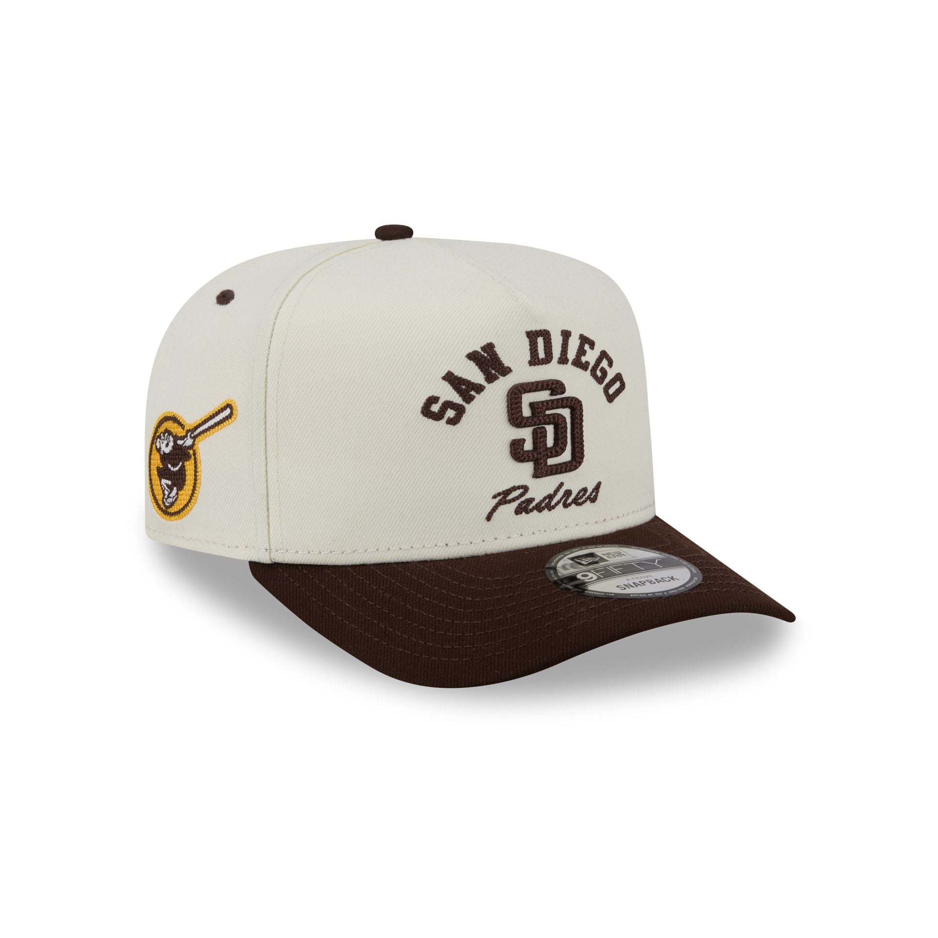 San Diego Padres Arched Chrome White 9FIFTY A-Frame Snapback Hat