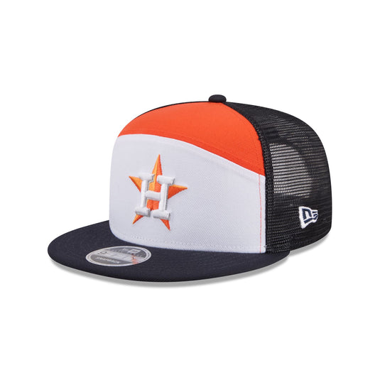 Houston Astros Block Split Panel 9FIFTY Trucker Hat - New Era Cap
