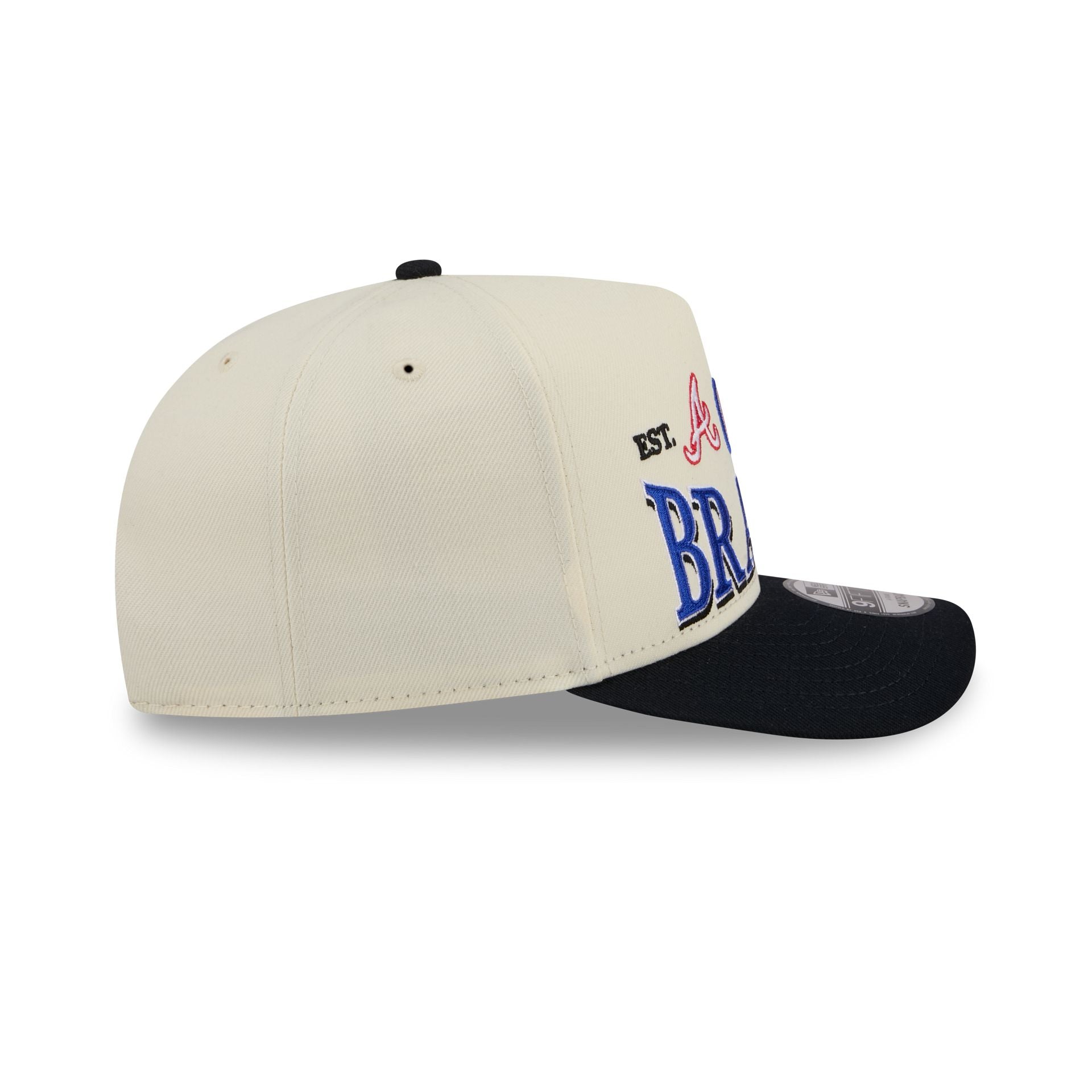 Atlanta Braves Three Hit Chrome White 9FIFTY A-Frame Snapback Hat