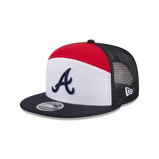 Atlanta Braves Block Split Panel 9FIFTY Trucker Hat