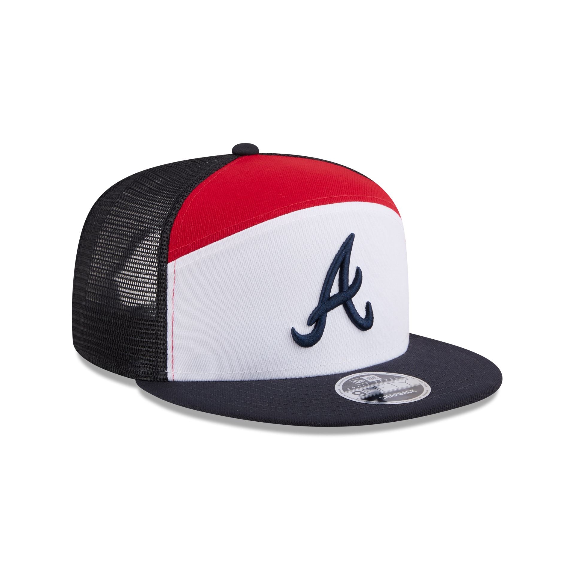 Atlanta Braves Block Split Panel 9FIFTY Trucker Hat