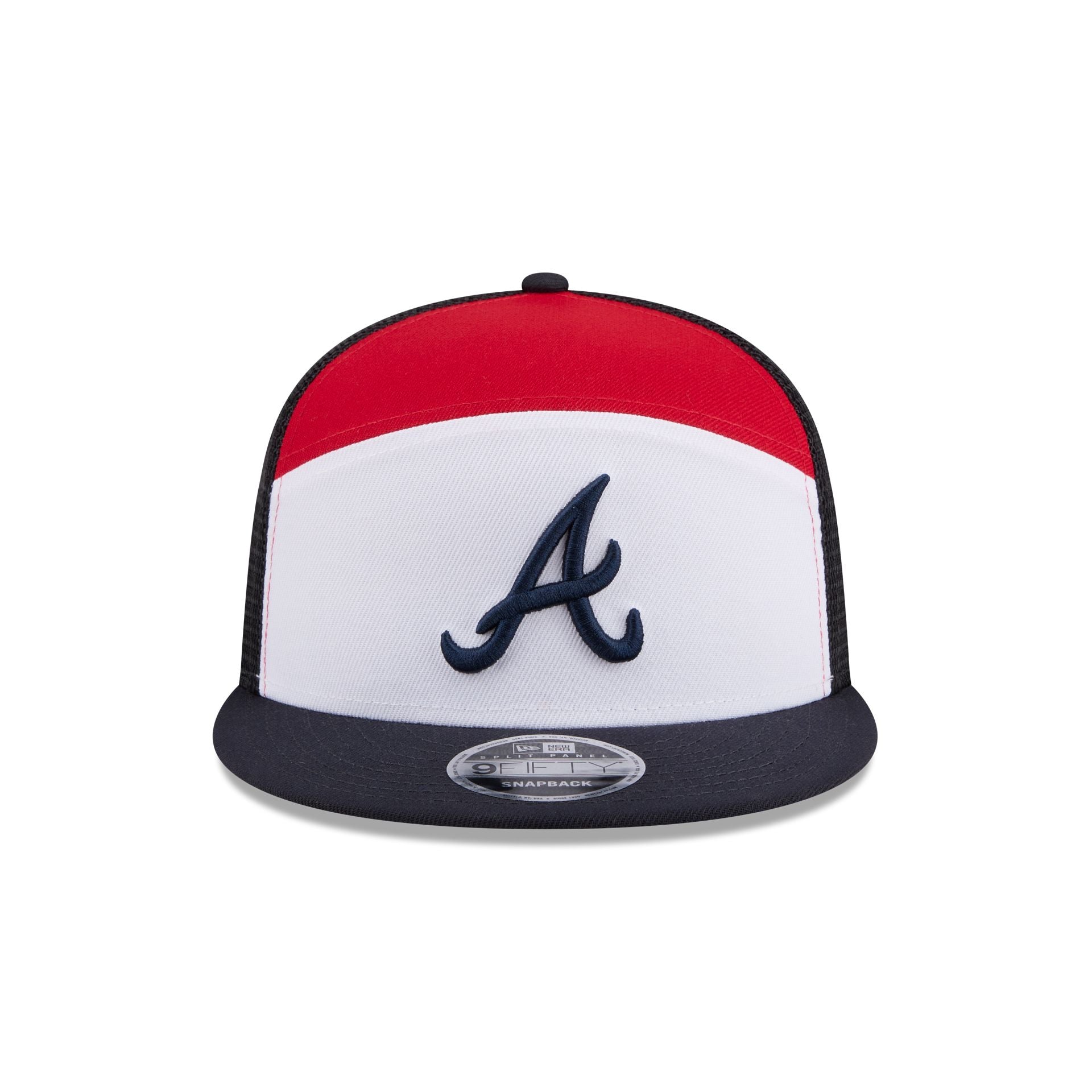 Atlanta Braves Block Split Panel 9FIFTY Trucker Hat