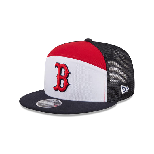 Boston Red Sox Block Split Panel 9FIFTY Trucker Hat - New Era Cap