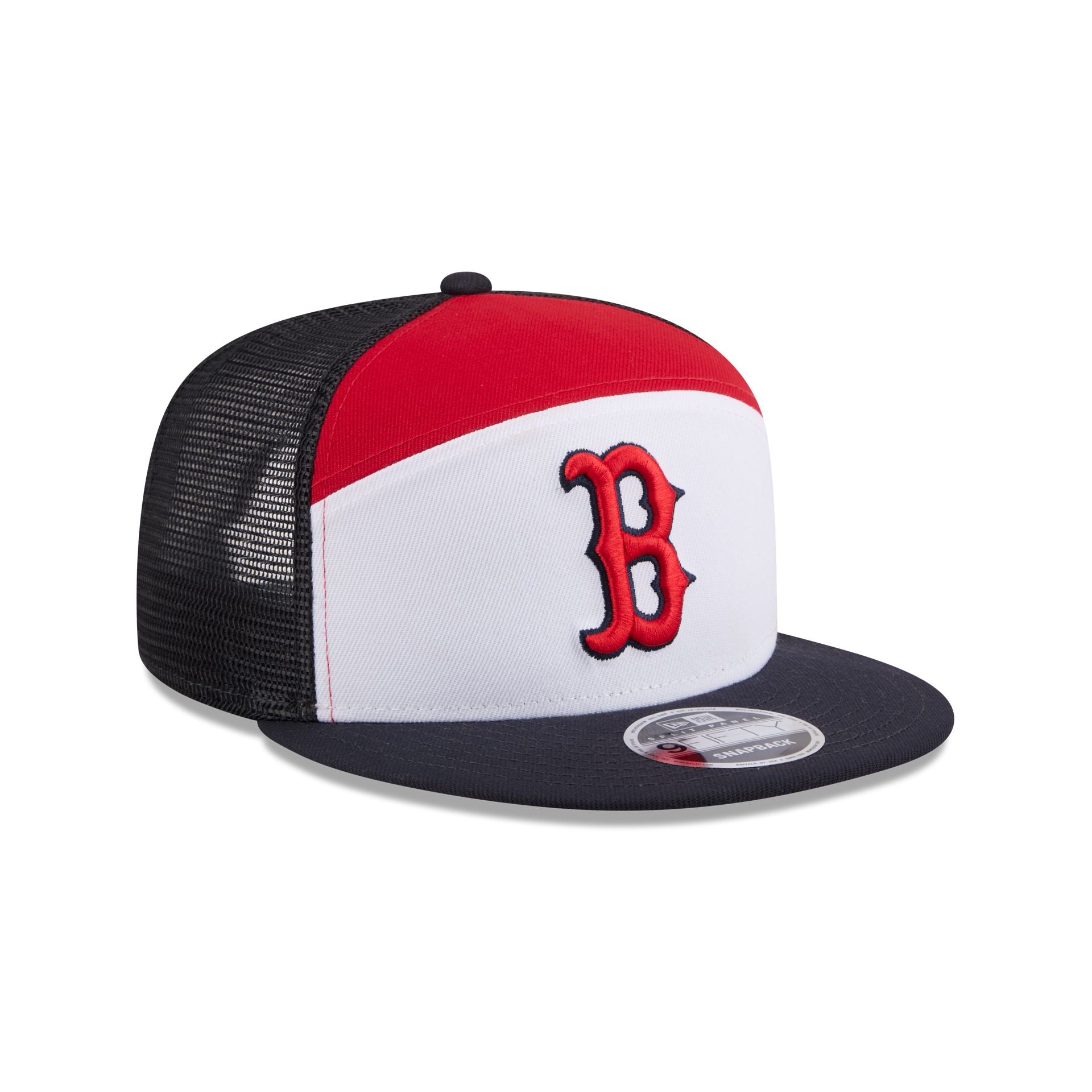Boston Red Sox Block Split Panel 9FIFTY Trucker Hat