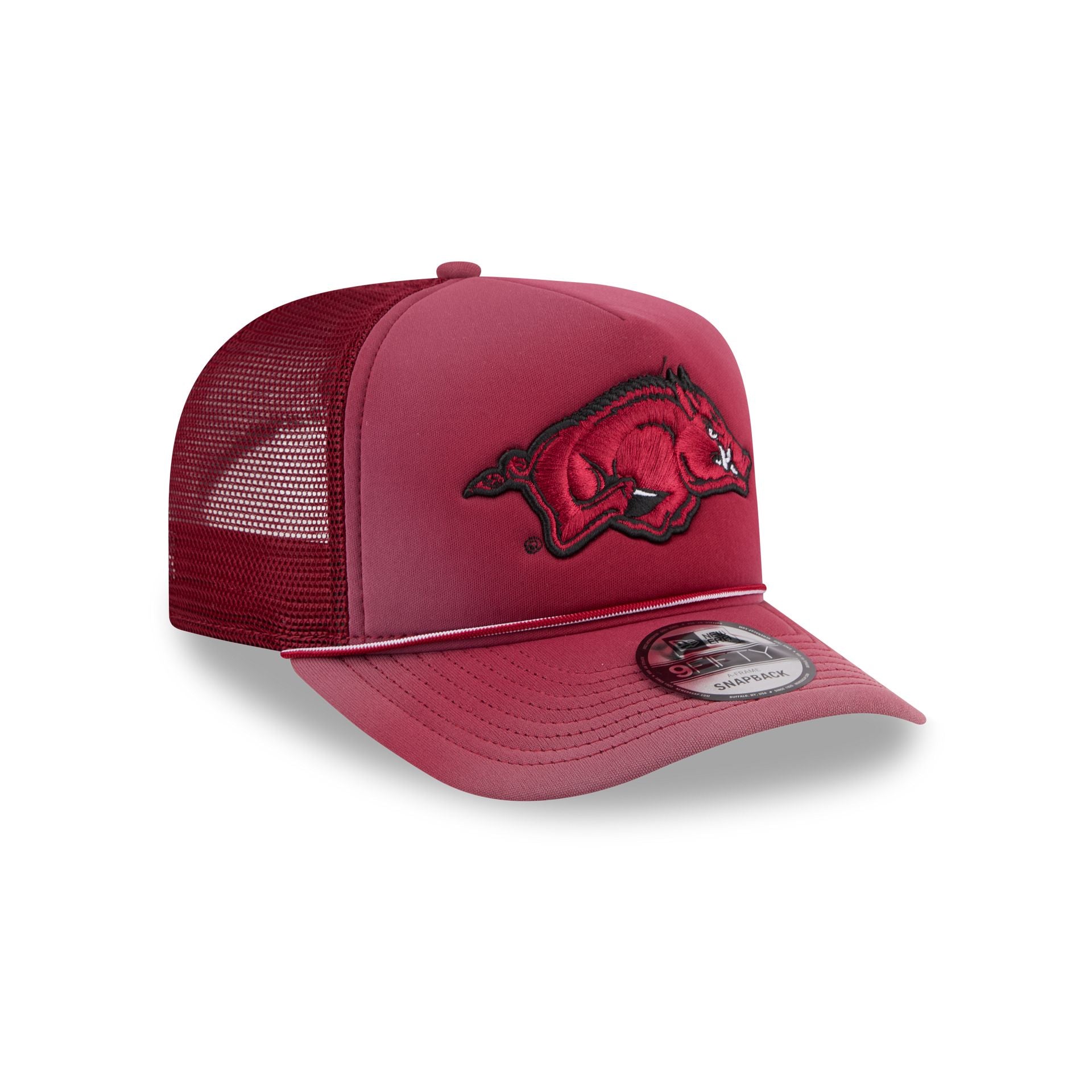 Arkansas Razorbacks Worn 9FIFTY A-Frame Trucker Hat