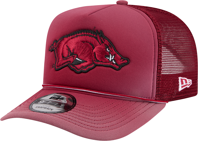 Arkansas Razorbacks Worn 9FIFTY A-Frame Trucker Hat