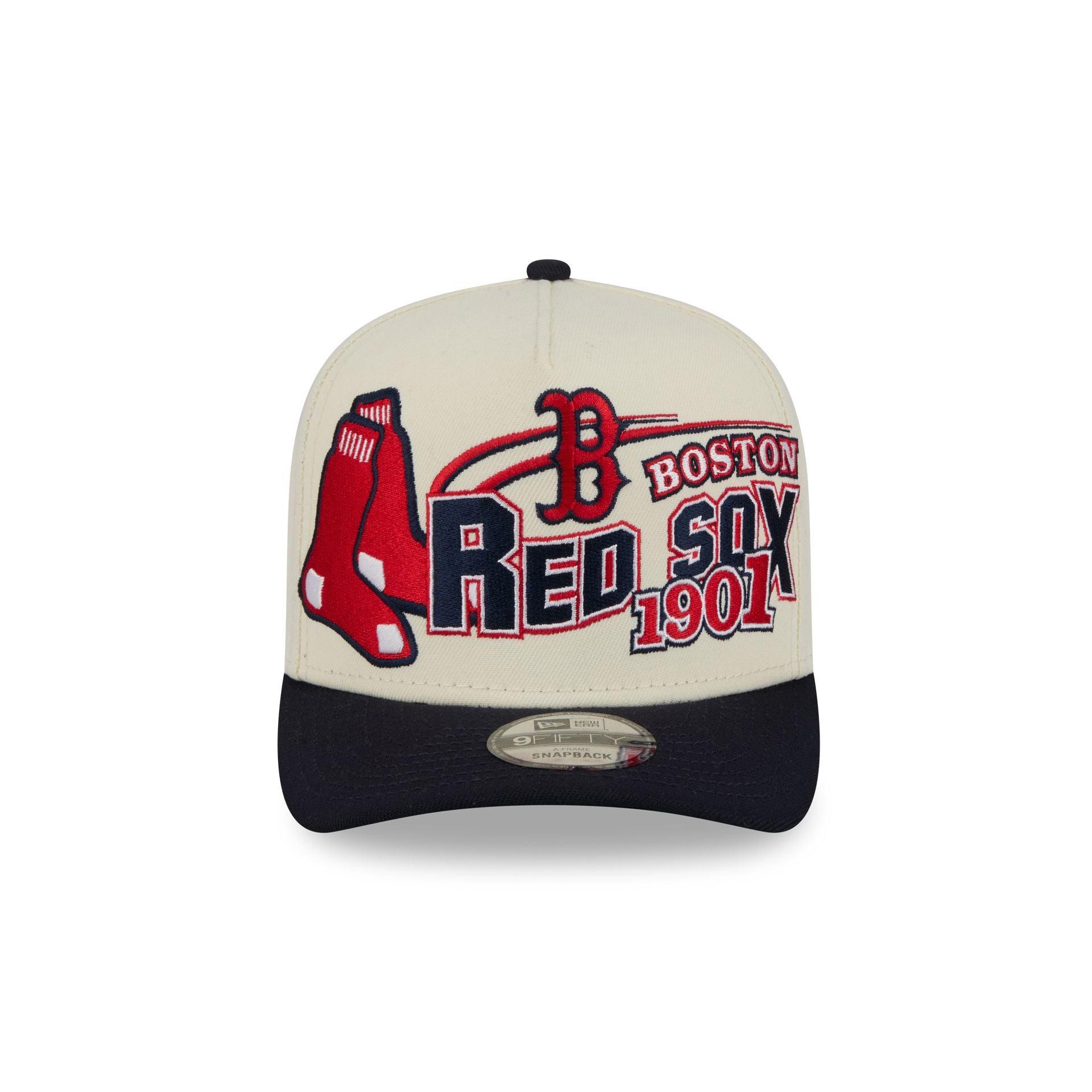 Boston Red Sox Chrome White Classic 9FIFTY A-Frame Snapback Hat