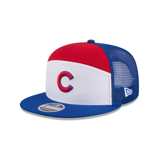 Chicago Cubs Block Split Panel 9FIFTY Trucker Hat - New Era Cap