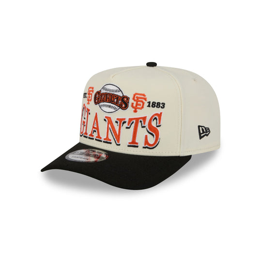 San Francisco Giants Three Hit Chrome White 9FIFTY A-Frame Snapback Hat - New Era Cap