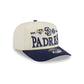 San Diego Padres Three Hit Chrome White 9FIFTY A-Frame Snapback Hat