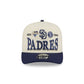 San Diego Padres Three Hit Chrome White 9FIFTY A-Frame Snapback Hat