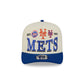 New York Mets Three Hit Chrome White 9FIFTY A-Frame Snapback Hat