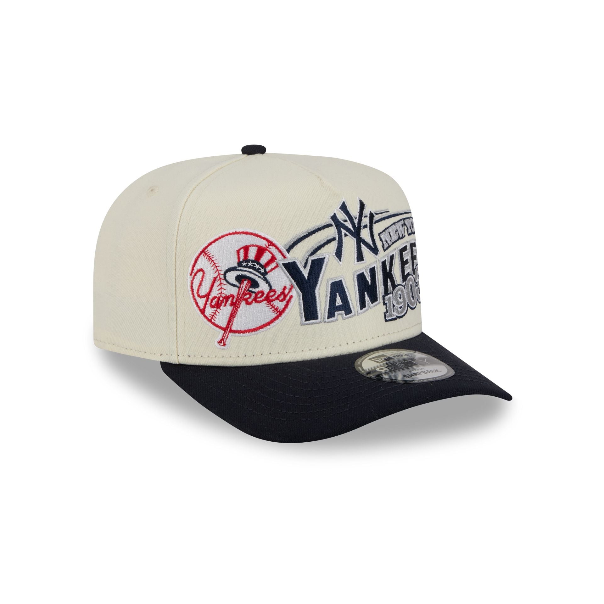 New York Yankees Chrome White Classic 9FIFTY A-Frame Snapback Hat