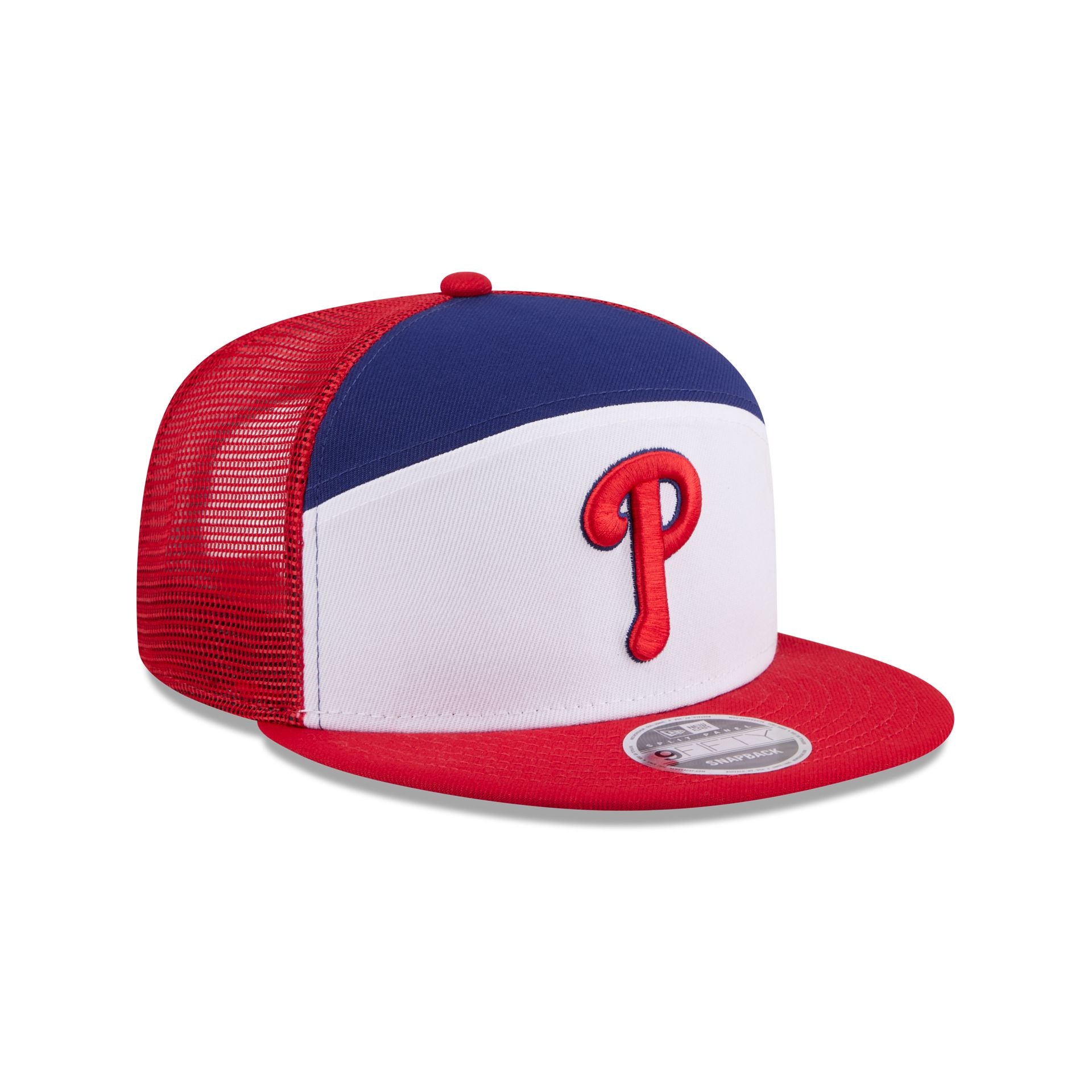 Philadelphia Phillies Block Split Panel 9FIFTY Trucker Hat