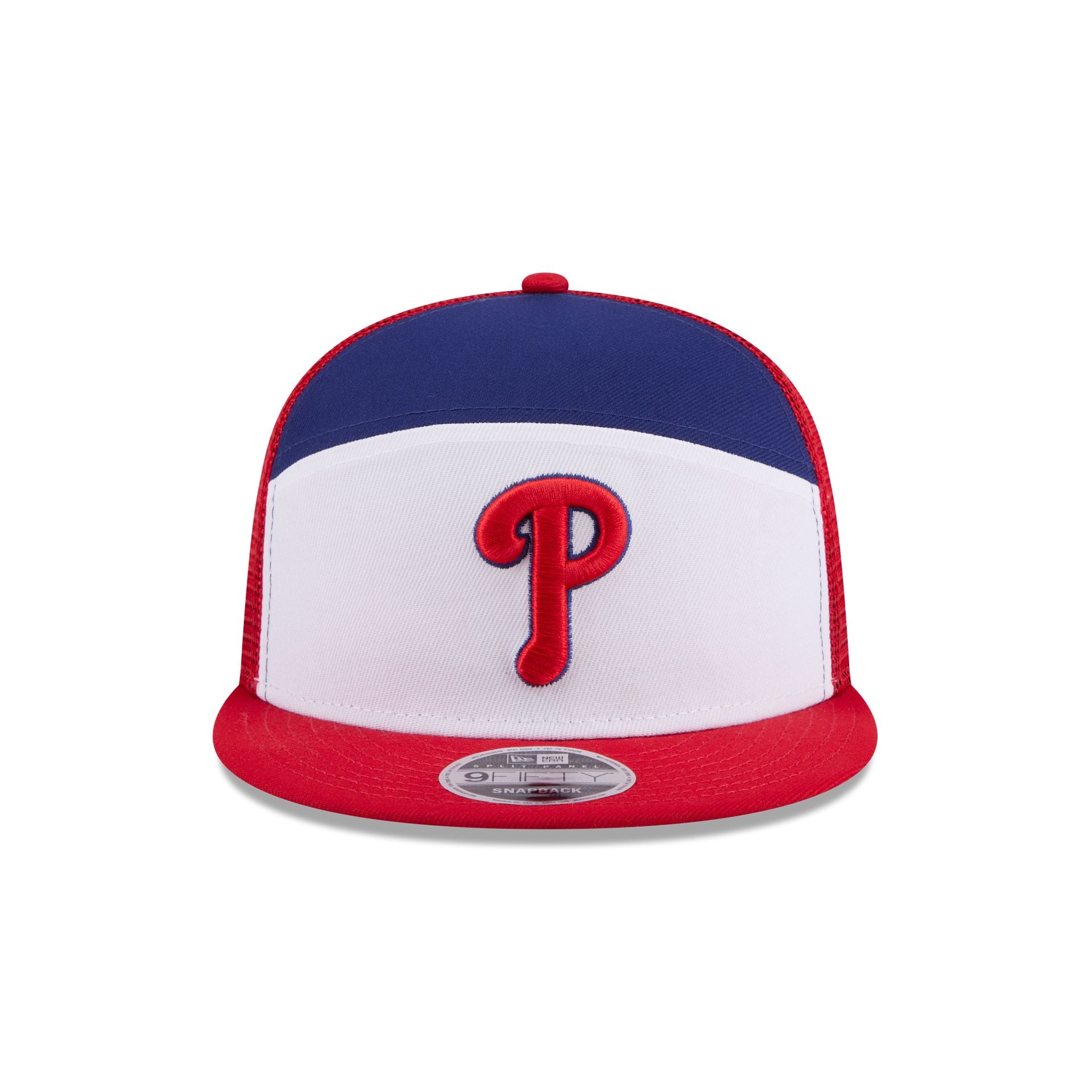 Philadelphia Phillies Block Split Panel 9FIFTY Trucker Hat