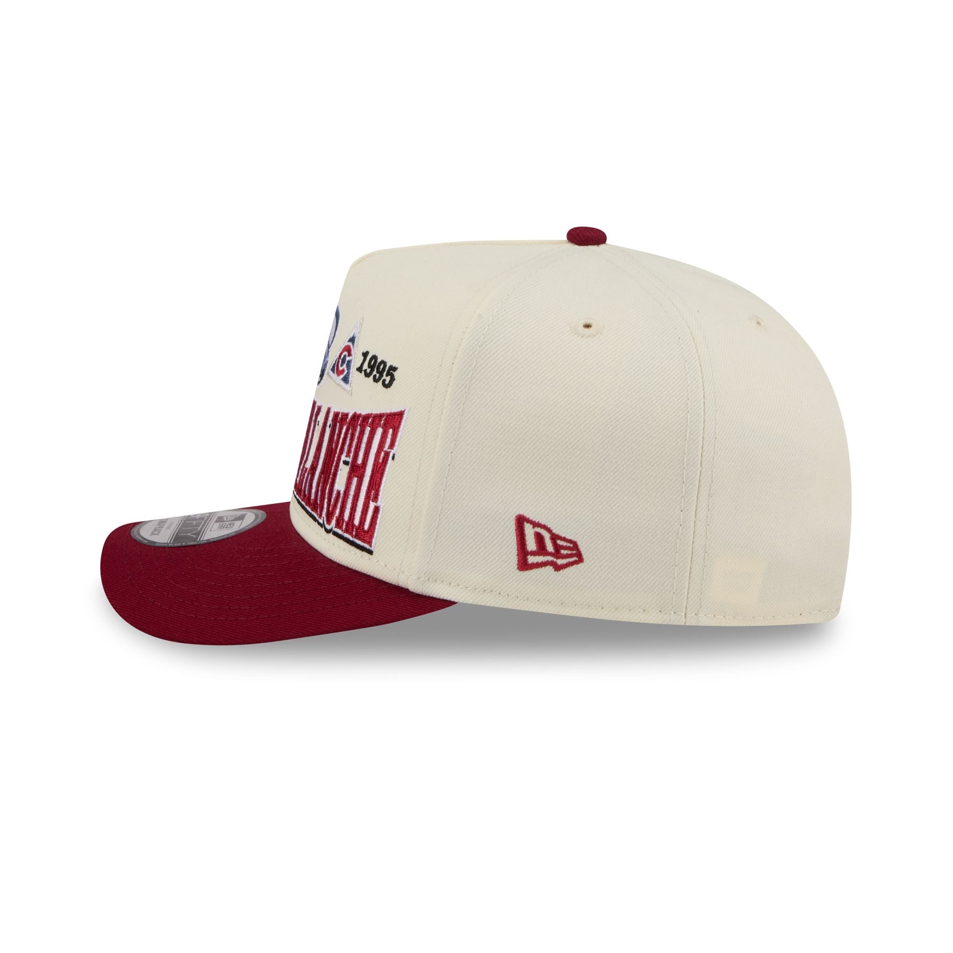 Colorado Avalanche Three Hit Chrome White 9FIFTY A-Frame Snapback Hat