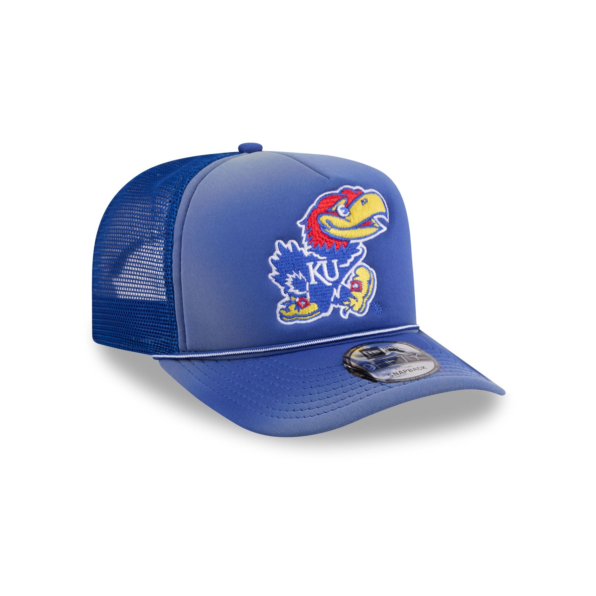 Kansas Jayhawks Worn 9FIFTY A-Frame Trucker Hat
