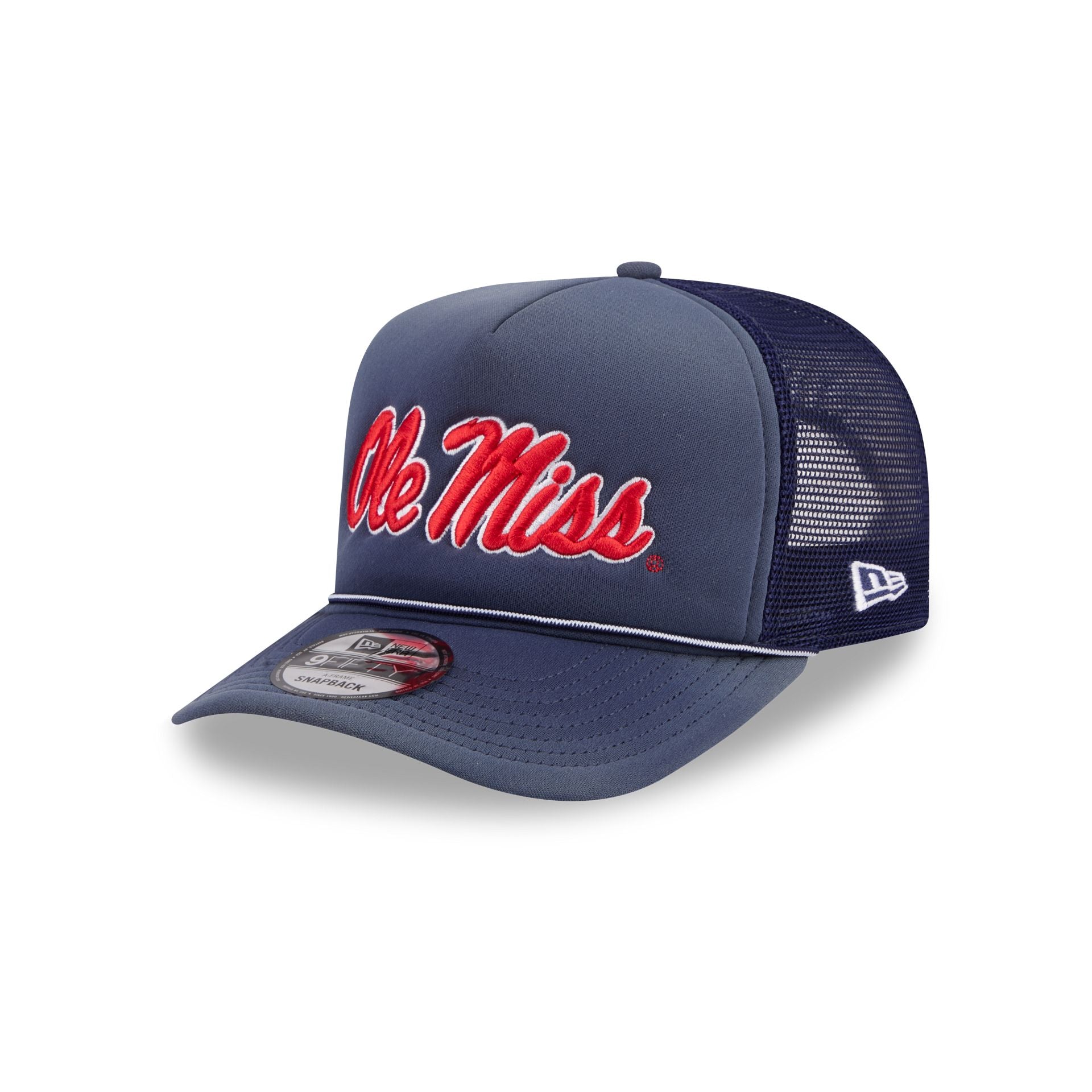 Mississippi Rebels Worn 9FIFTY A-Frame Trucker Hat