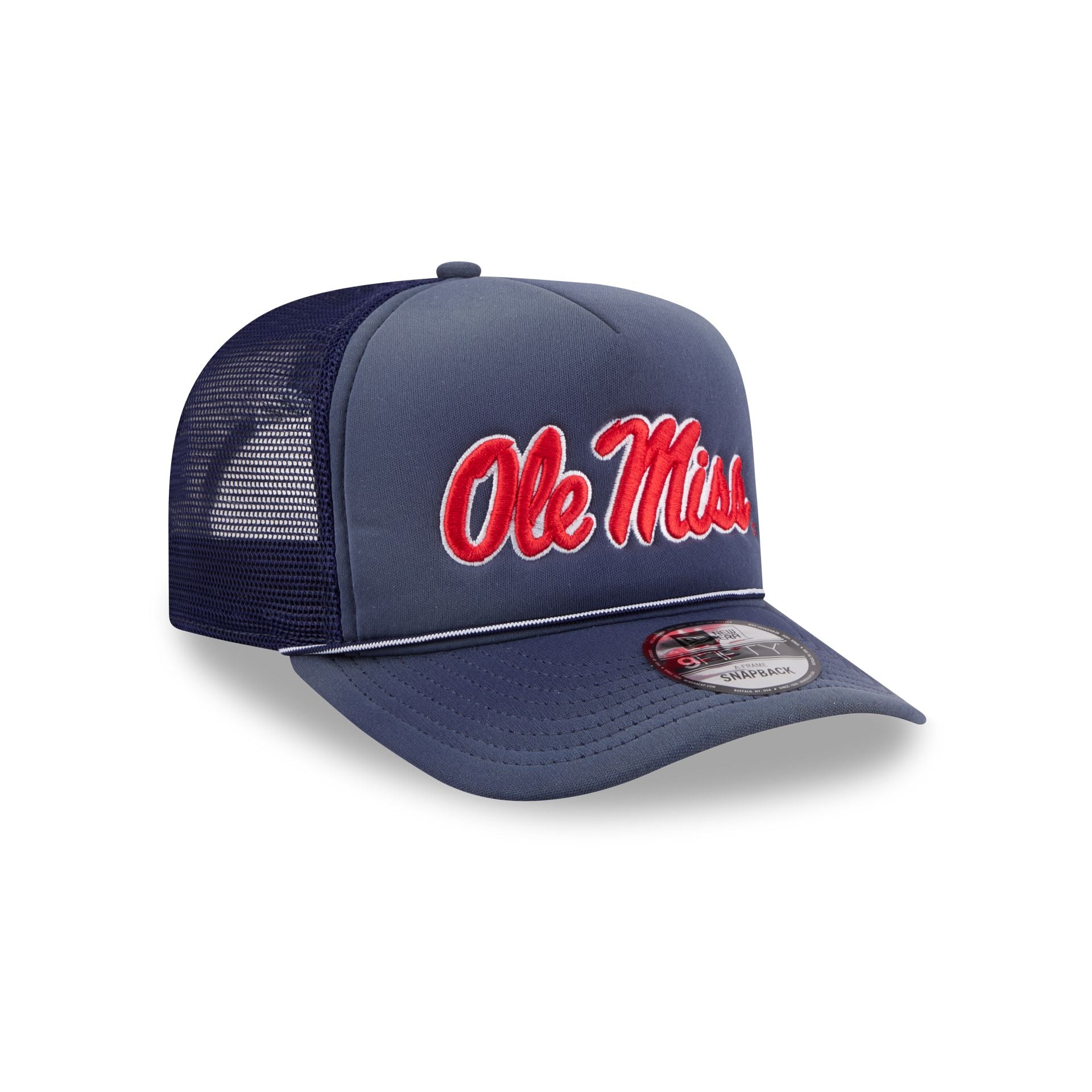 Mississippi Rebels Worn 9FIFTY A-Frame Trucker Hat