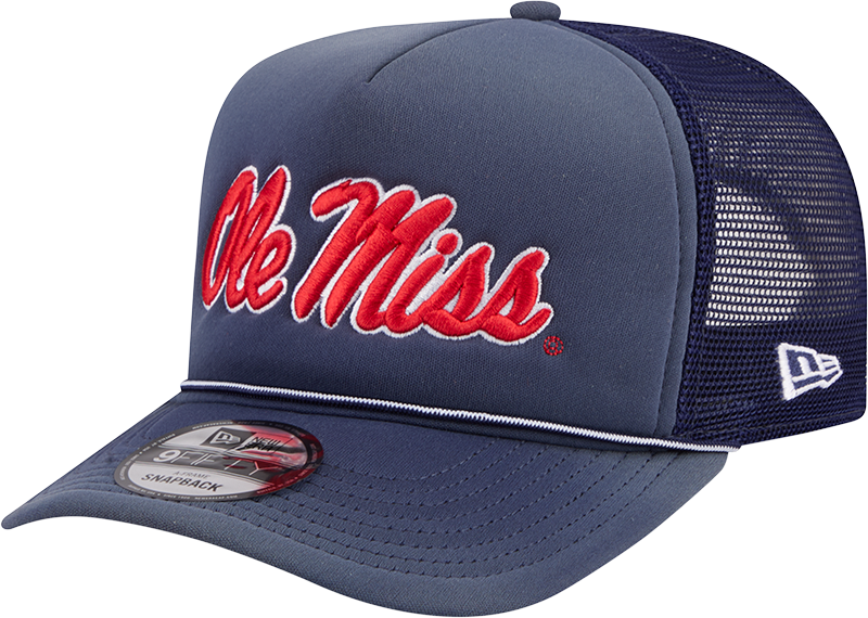 Mississippi Rebels Worn 9FIFTY A-Frame Trucker Hat