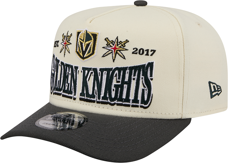 Vegas Golden Knights Three Hit Chrome White 9FIFTY A-Frame Snapback Hat