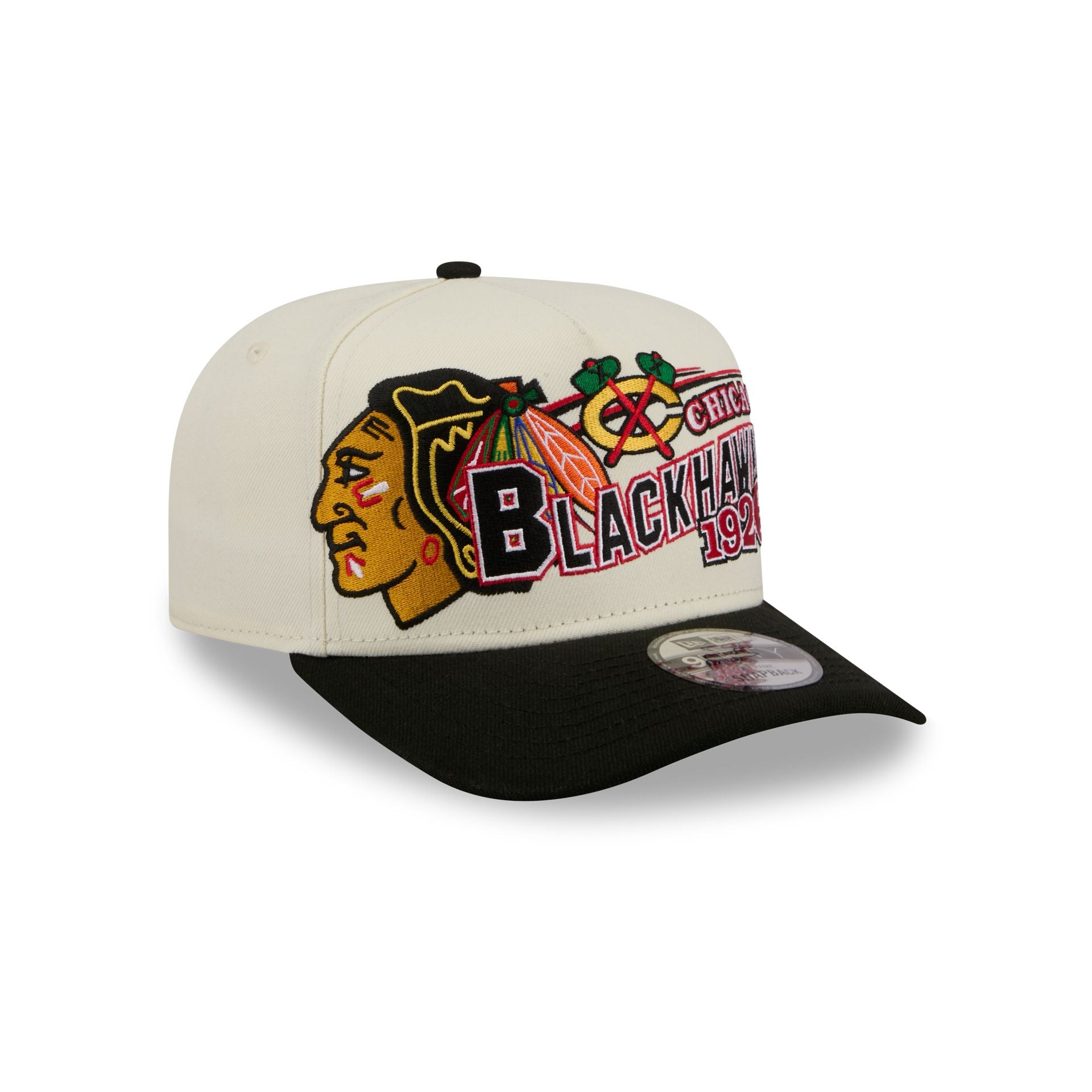 Chicago Blackhawks Chrome White Classic 9FIFTY A-Frame Snapback Hat