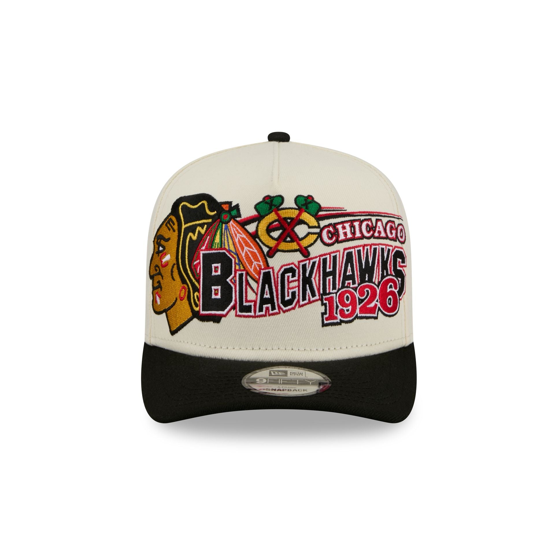 Chicago Blackhawks Chrome White Classic 9FIFTY A-Frame Snapback Hat