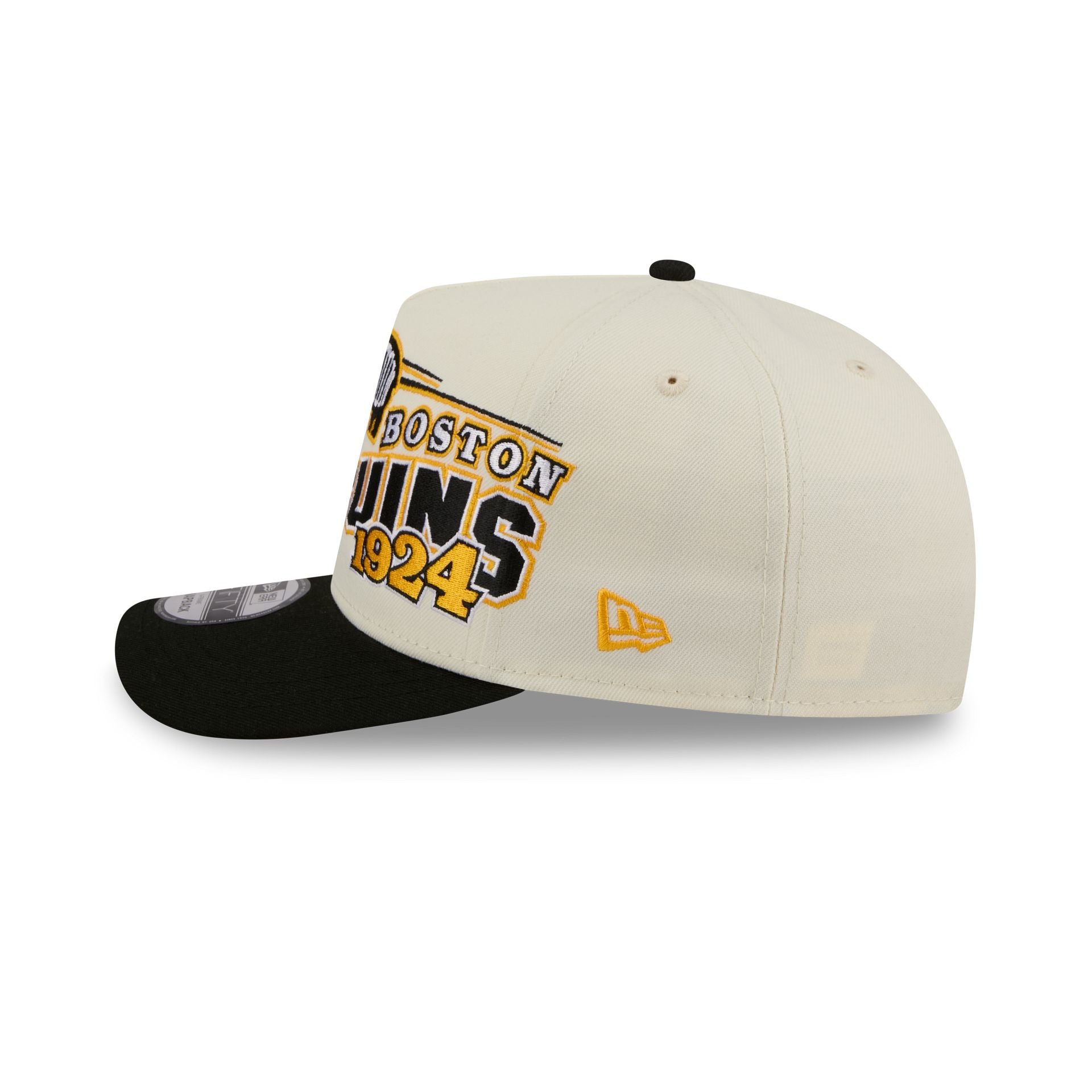 Boston Bruins Chrome White Classic 9FIFTY A-Frame Snapback Hat