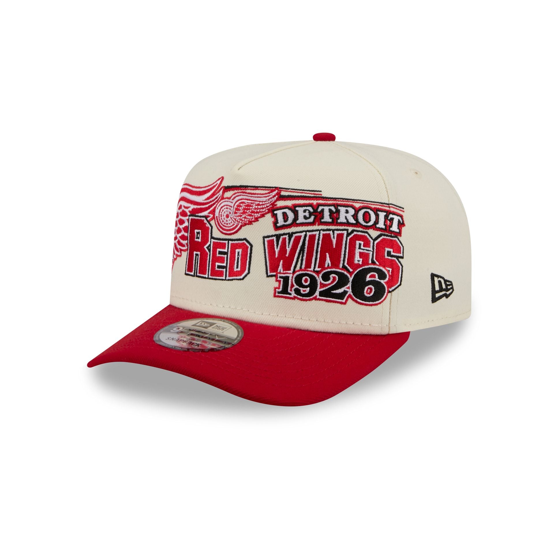 Detroit Red Wings Chrome White Classic 9FIFTY A-Frame Snapback Hat
