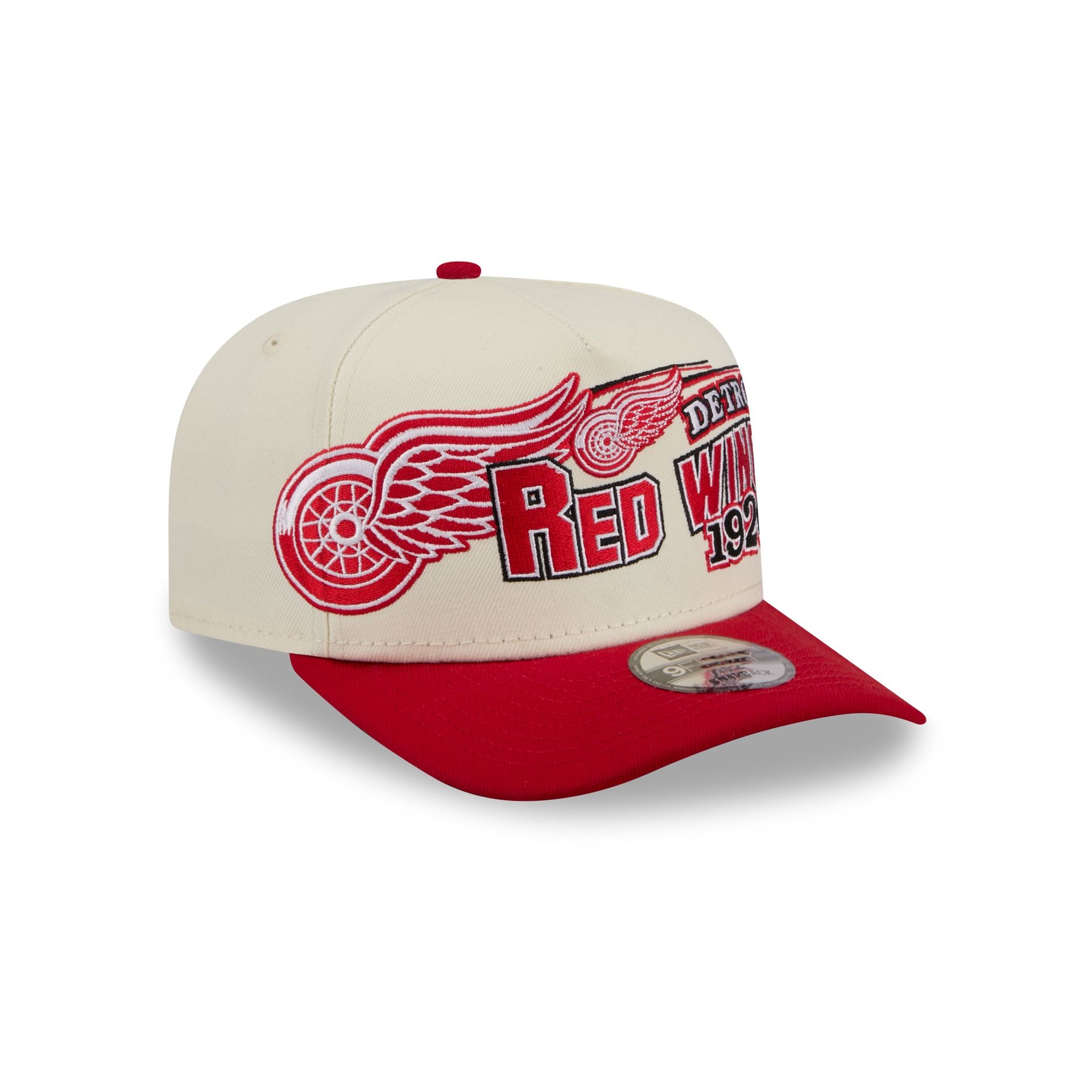 Detroit Red Wings Chrome White Classic 9FIFTY A-Frame Snapback Hat