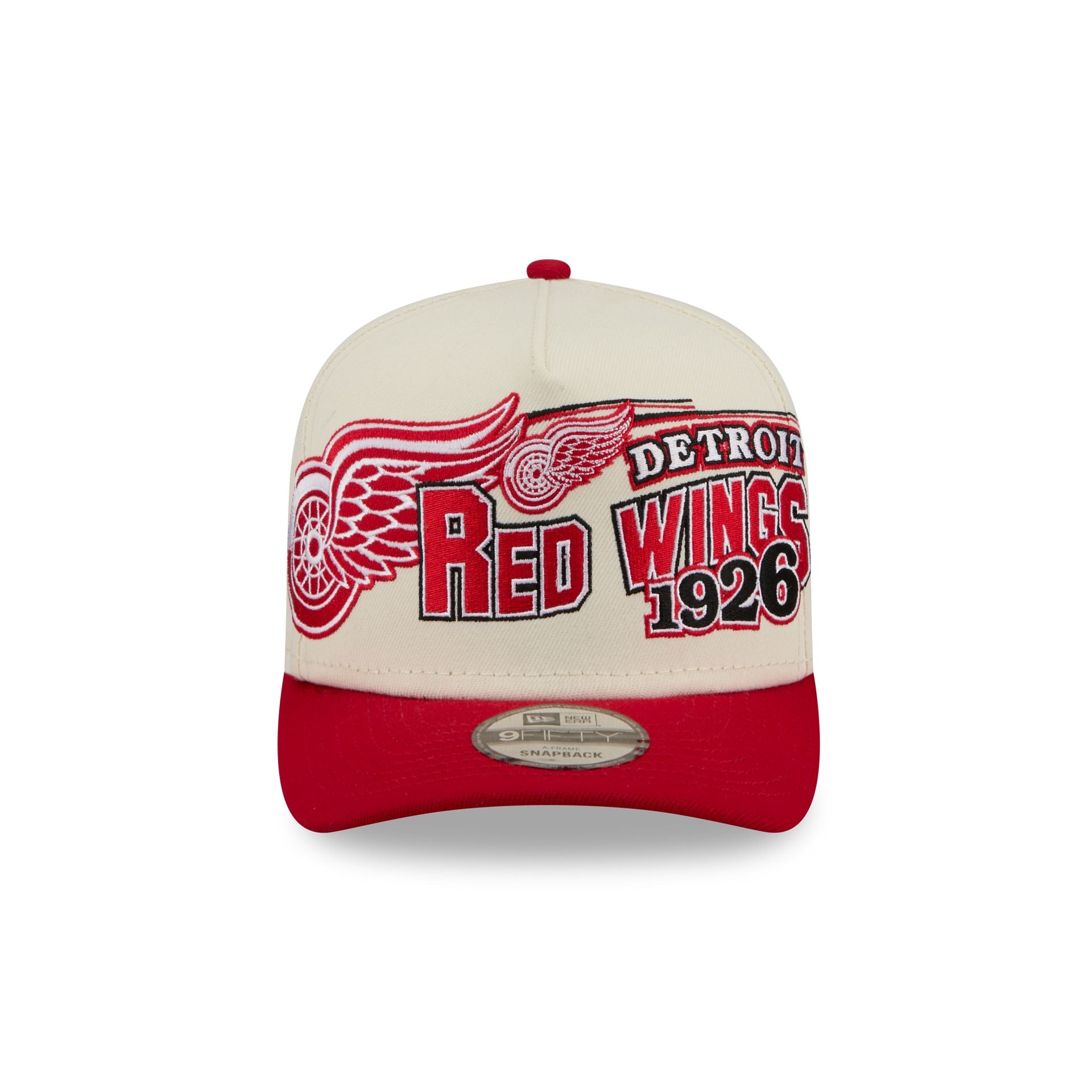 Detroit Red Wings Chrome White Classic 9FIFTY A-Frame Snapback Hat