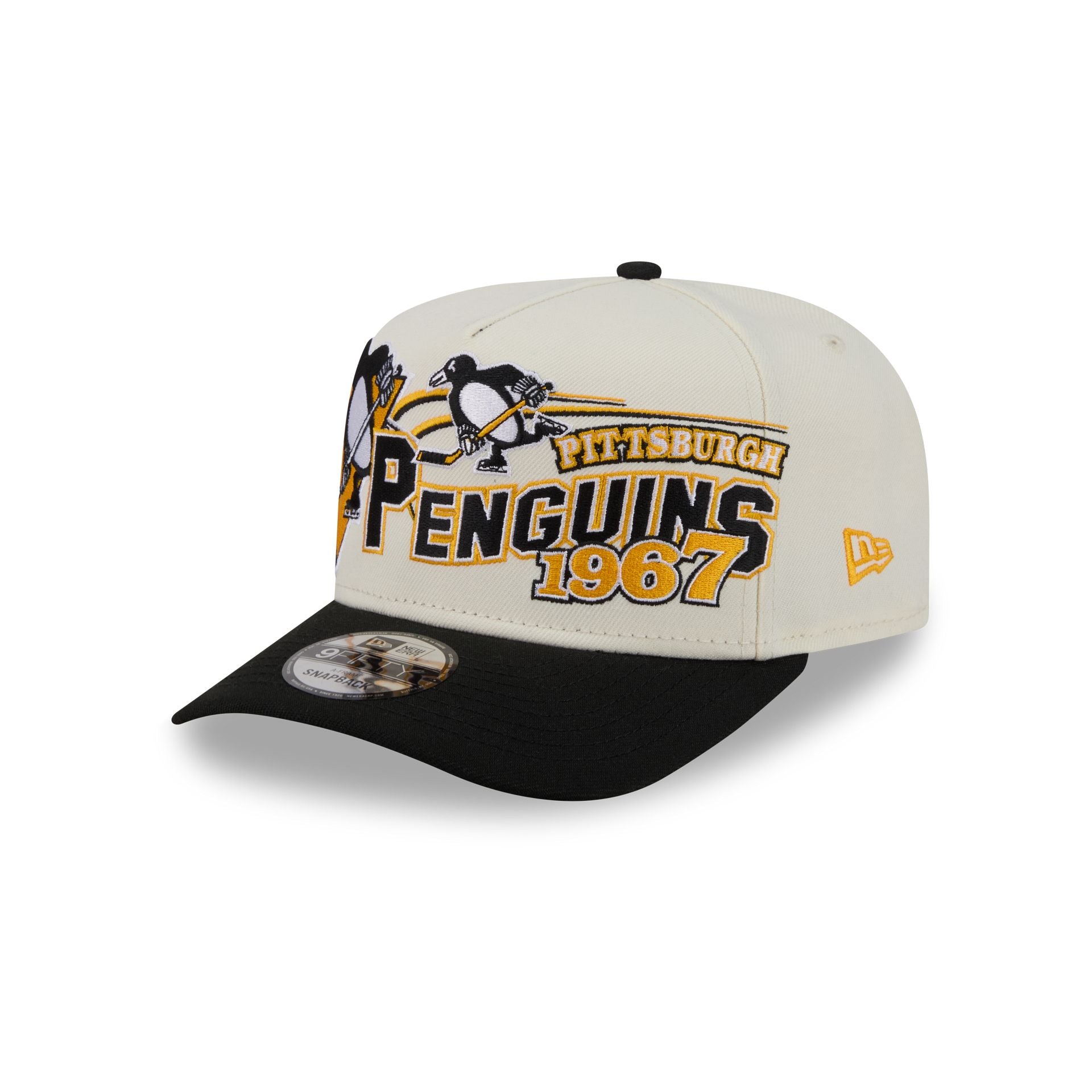 Pittsburgh Penguins Chrome White Classic 9FIFTY A-Frame Snapback Hat