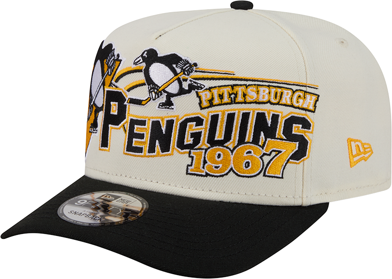 Pittsburgh Penguins Chrome White Classic 9FIFTY A-Frame Snapback Hat