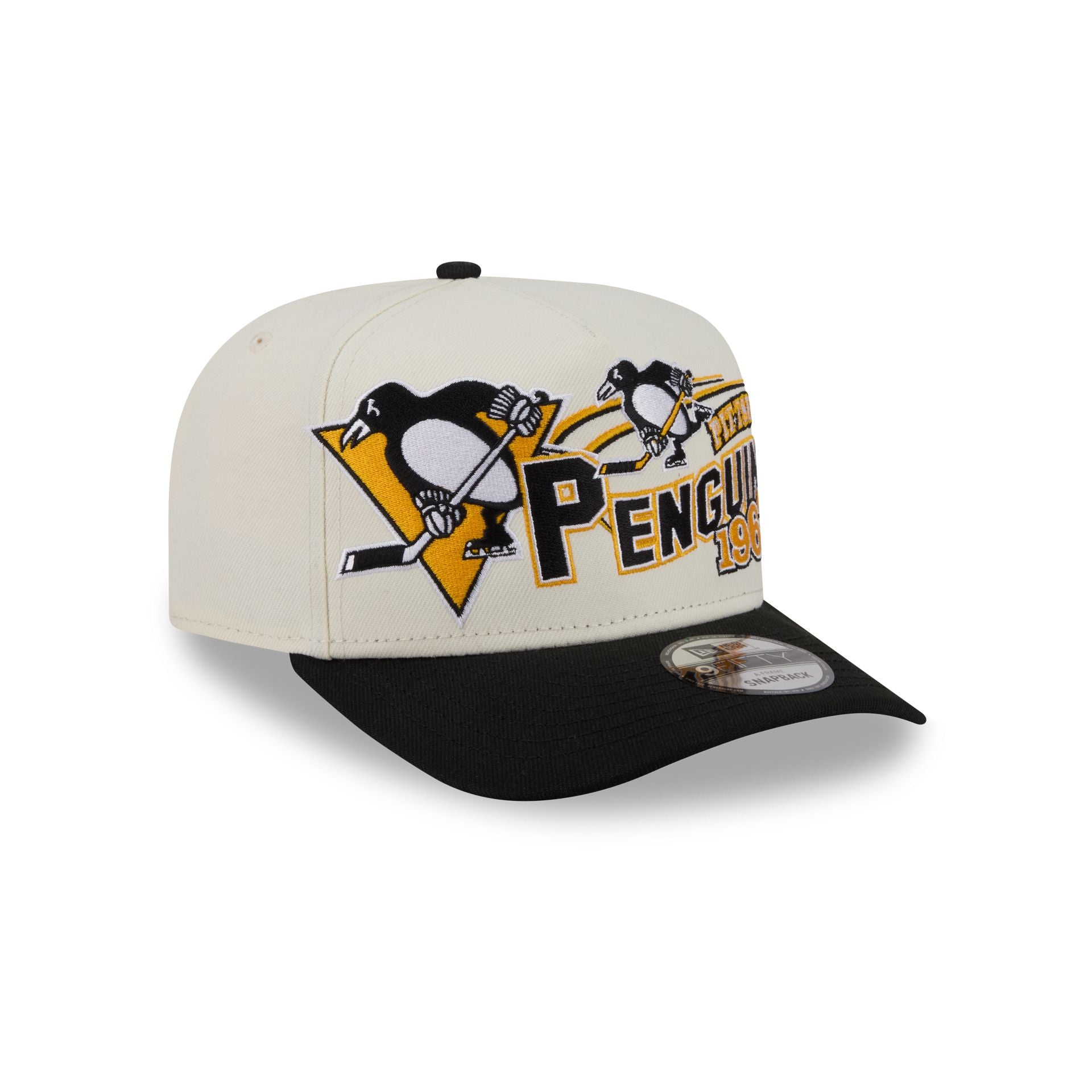 Pittsburgh Penguins Chrome White Classic 9FIFTY A-Frame Snapback Hat