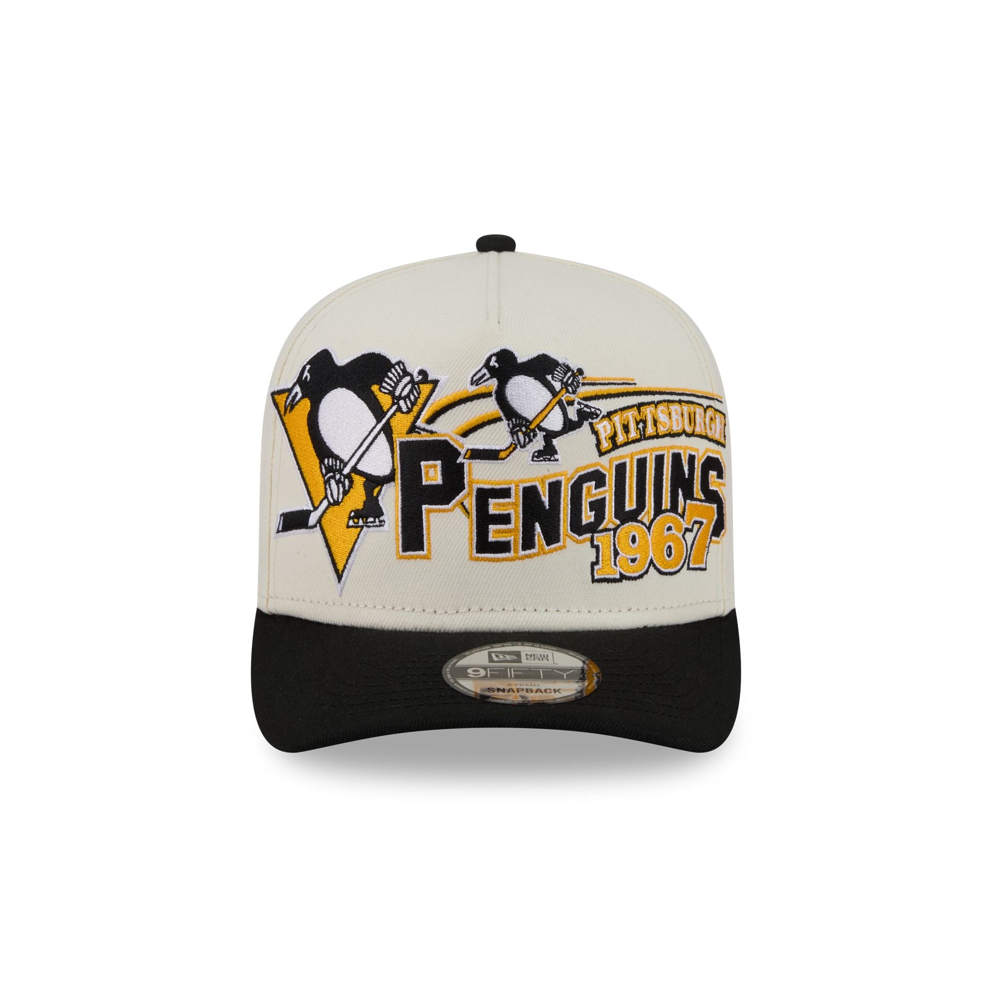 Pittsburgh Penguins Chrome White Classic 9FIFTY A-Frame Snapback Hat