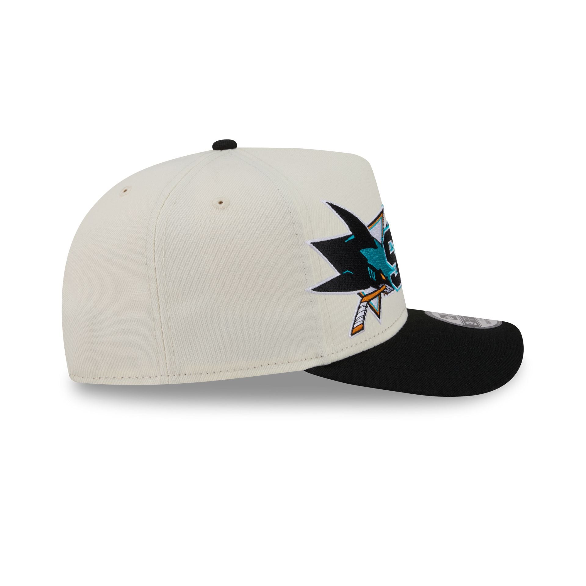 San Jose Sharks Chrome White Classic 9FIFTY A-Frame Snapback Hat
