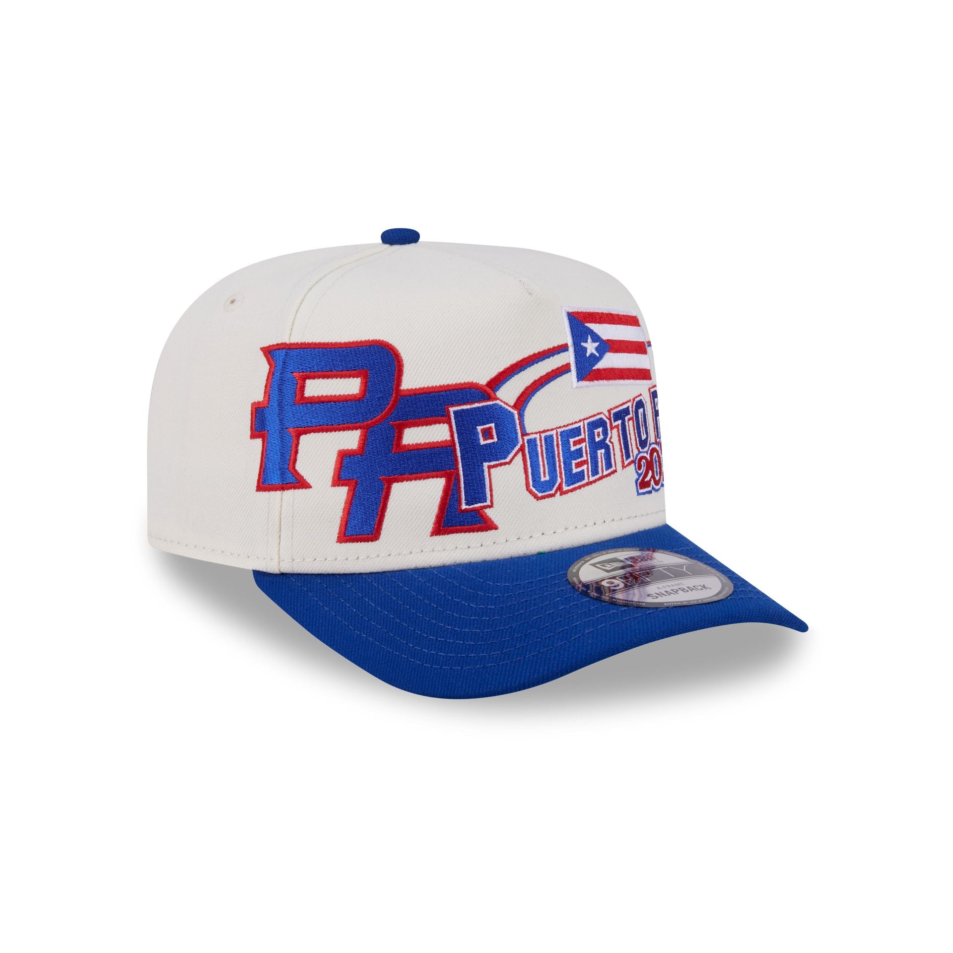 Puerto Rico Chrome White Classic 9FIFTY A-Frame Snapback Hat