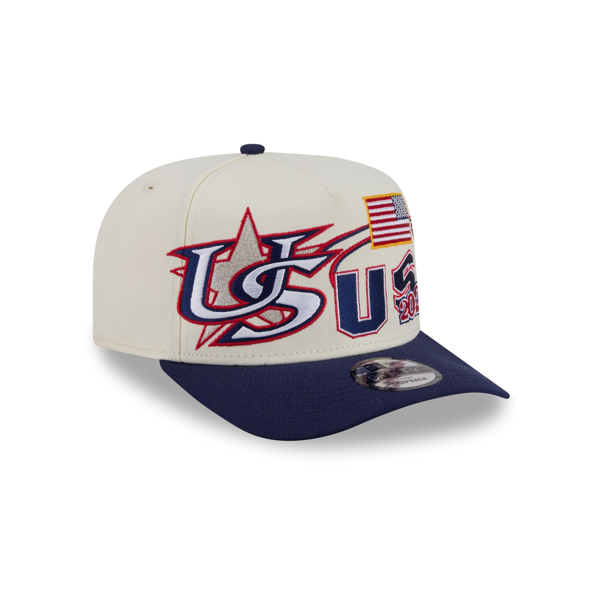 USA Chrome White Classic 9FIFTY A-Frame Snapback Hat